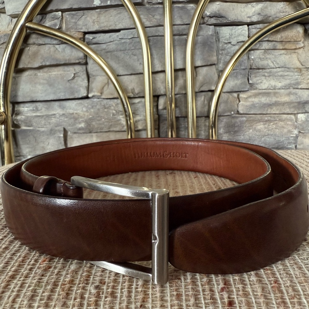 Fullum & Holt Men’s Leather Belt Size 40 *Missing Clip